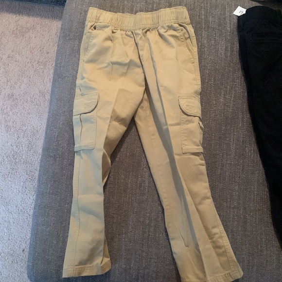 Two New school pants Tan pair size 7 Black pair size 8 boys - Picture 3 of 4